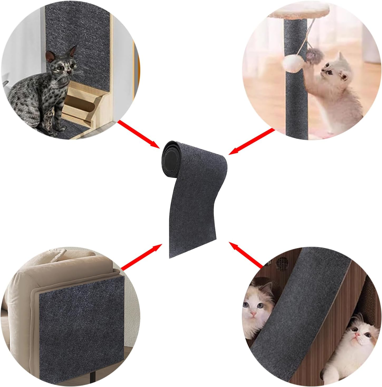 Cat Scratching Mat, Self-Adhesive Cat Scratching Mat, Wall Cat Scratching Mat, Scratching Mat for Cats, Scratching Mat, Couch for Cat Scratching Posts, Cat Toys or Cat Beds image number 2