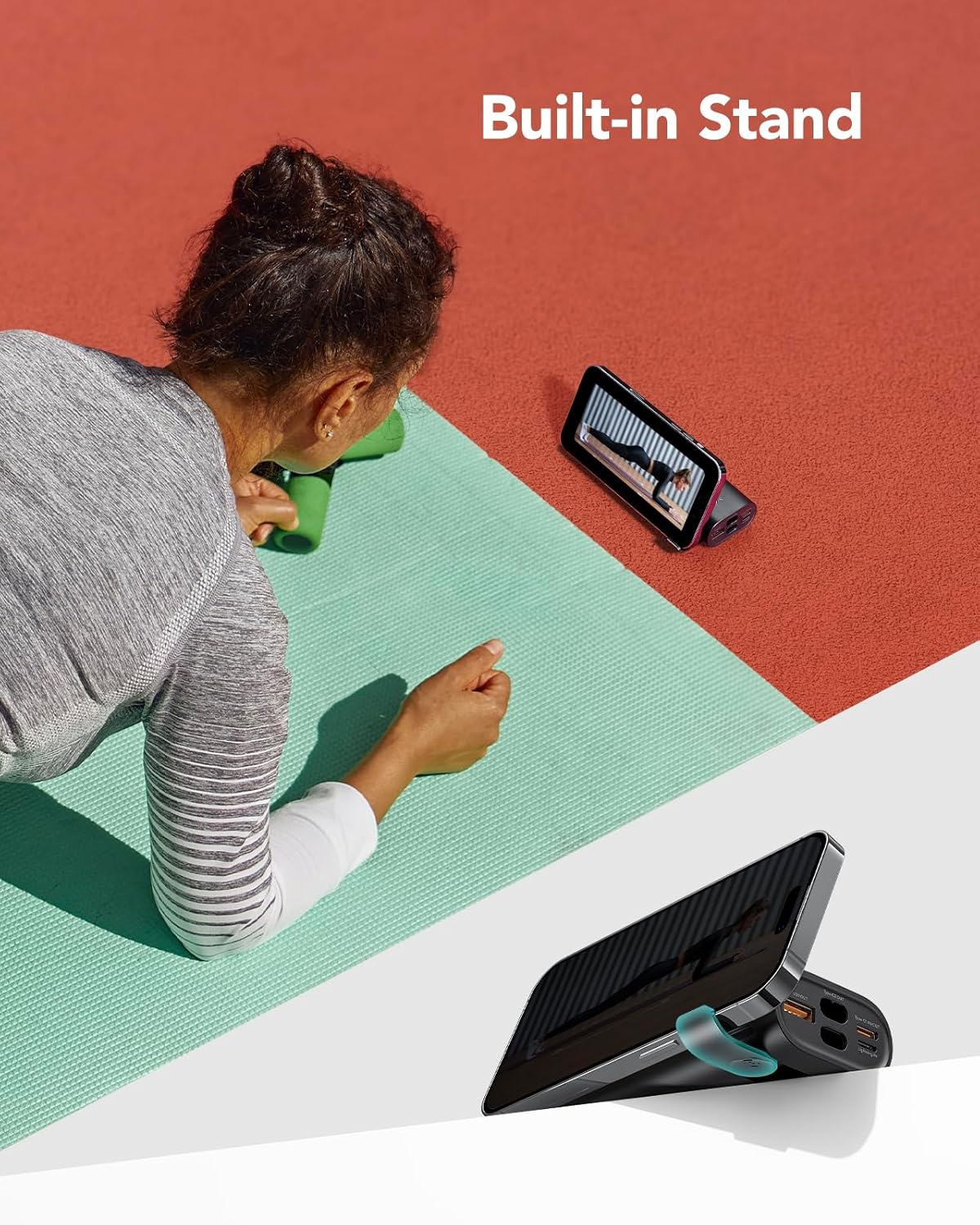 VIYISI Power Bank for Iphone and Apple Watch, 10000Mah 20W Fast Charging Portable Charger PD 3.0& QC 3.0, Battery Pack Compatible with Iphone, Ipad, Apple Watch, Other USB C Phones - Black image number 4