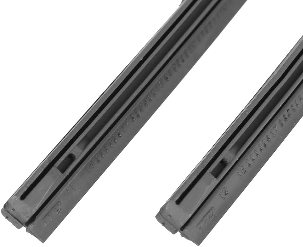X AUTOHAUX 2Pcs 350Mm 14Inch 8X10Mm 3 Section Rubber Windshield Wiper Blade Refills for Car image number 2
