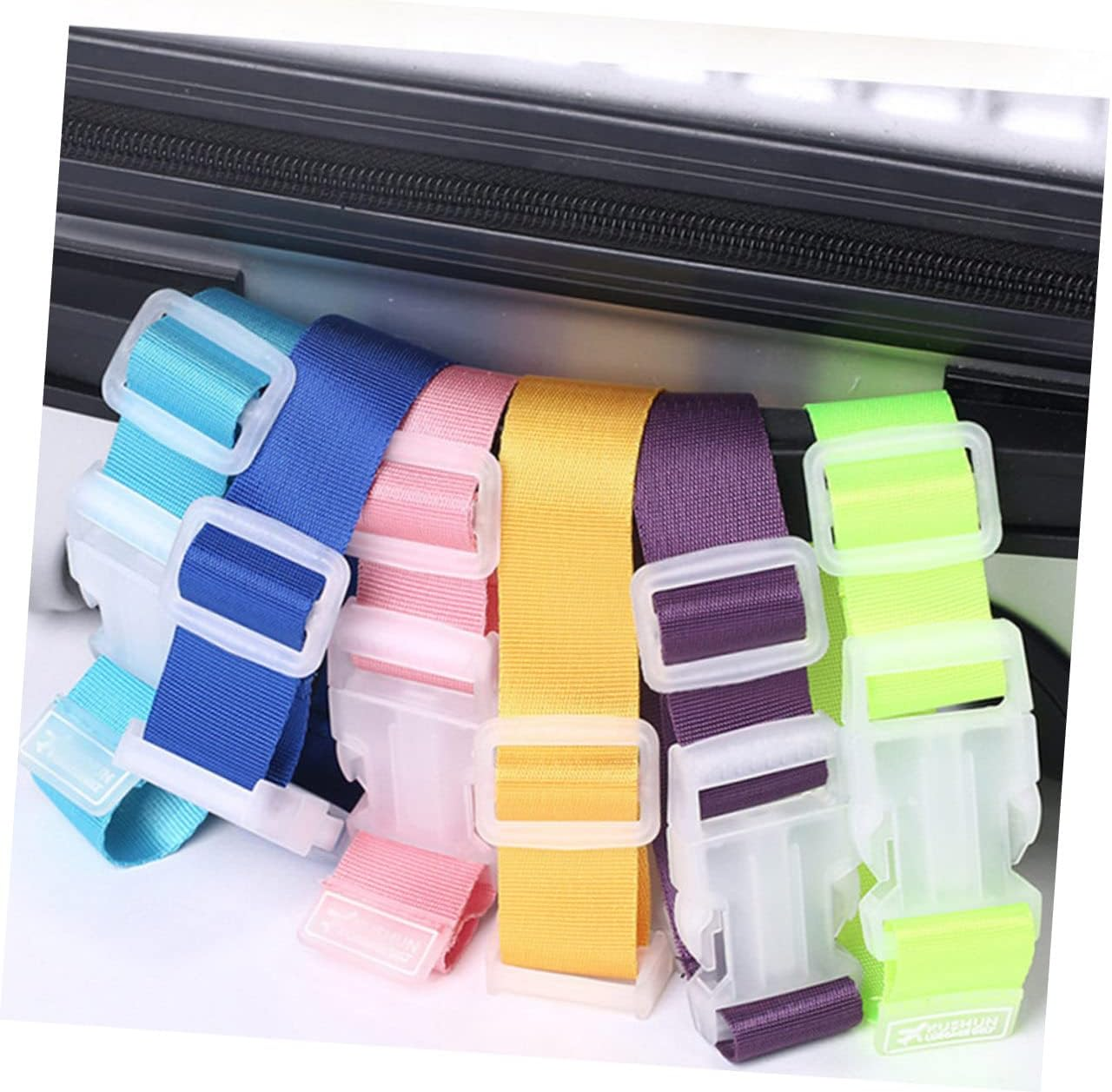 FRCOLOR 6Pcs Luggage Buckle Straps for Luggage Hanging Buckle for Suitcase Traveling Accessories Random Color image number 1