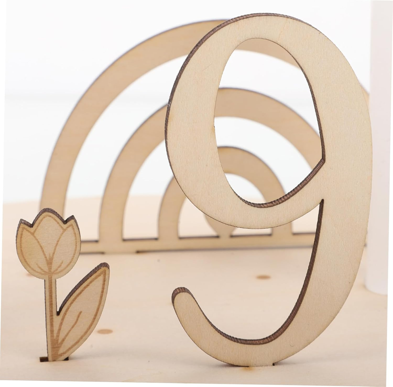 Newborn Milestone Sign Months Milestone Plate Wooden Birth Announcement Shower Favor Photo Prop for Boy Girl DIY image number 6