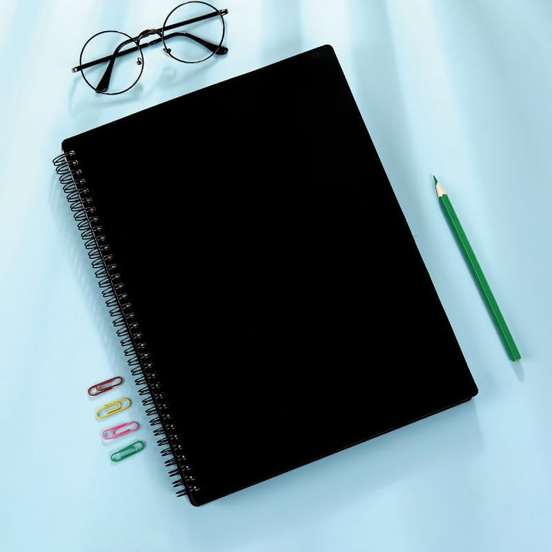 2Pcs Portfolio Binder with Plastic Sleeves, 60 Pockets Presentation Book Display 120 Pages File Folder for Artwork, Sheet Music, Document, Diamond Painting image number 3