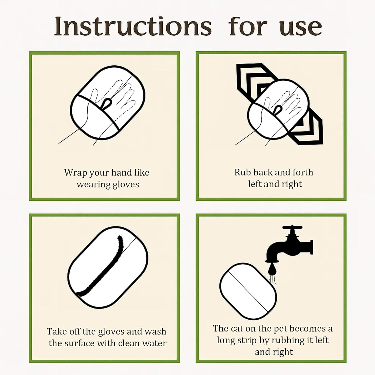 Bbiurer Pack of 2 Fur Magnet Gloves, 2025 Pet Hair Remover Glove, Reusable for Cat Hair Removal, Effective Cleaning and Care during Bathing image number 6