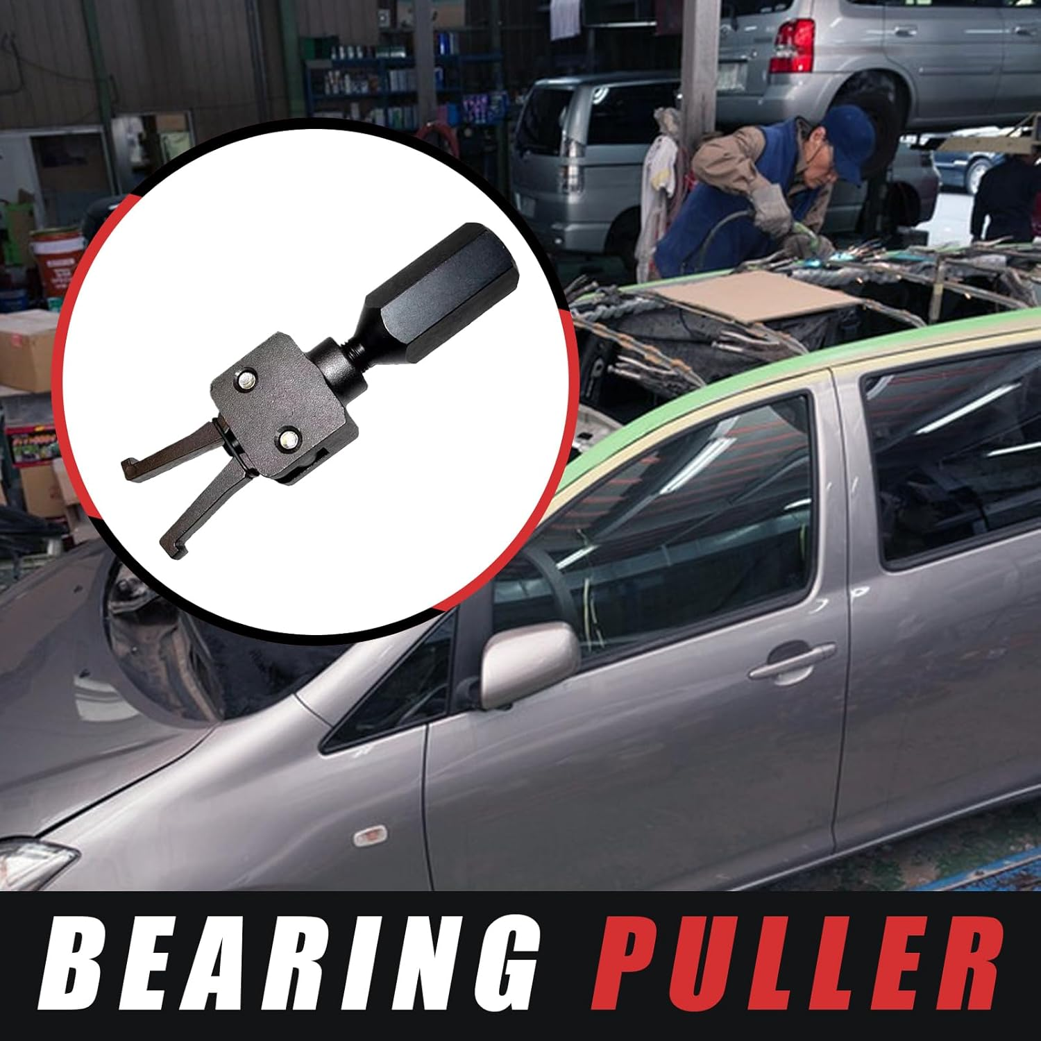 Bearing Removal Tool, Slide Hammer Bearing Puller Attachment, Car Repair Equipment, Maintenance Accessory 5.91X1.57X0.98 Inches for Automotive Mechanical Work image number 6