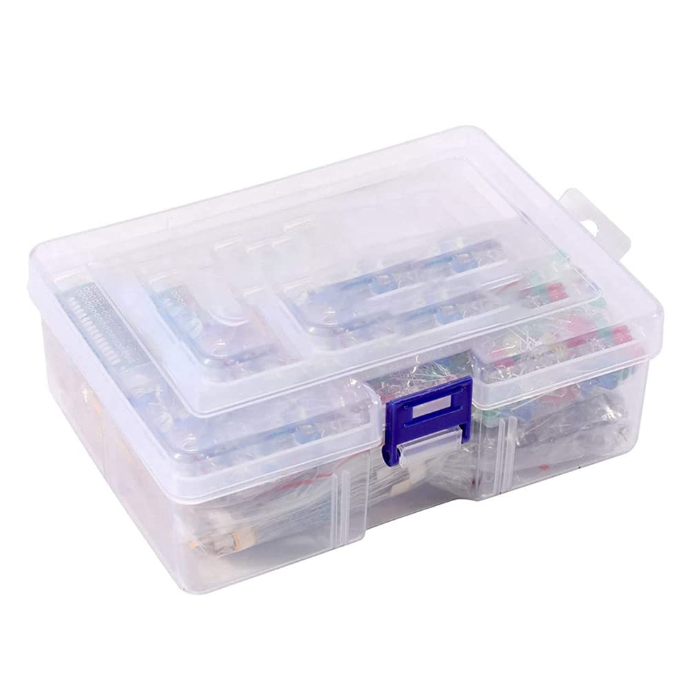 Shusmda 1818PCS DIY Electronics Components Kit Assortment Resistors LED Triode Capacitors Diodes PCB Potentiometer Resistanc image number 3