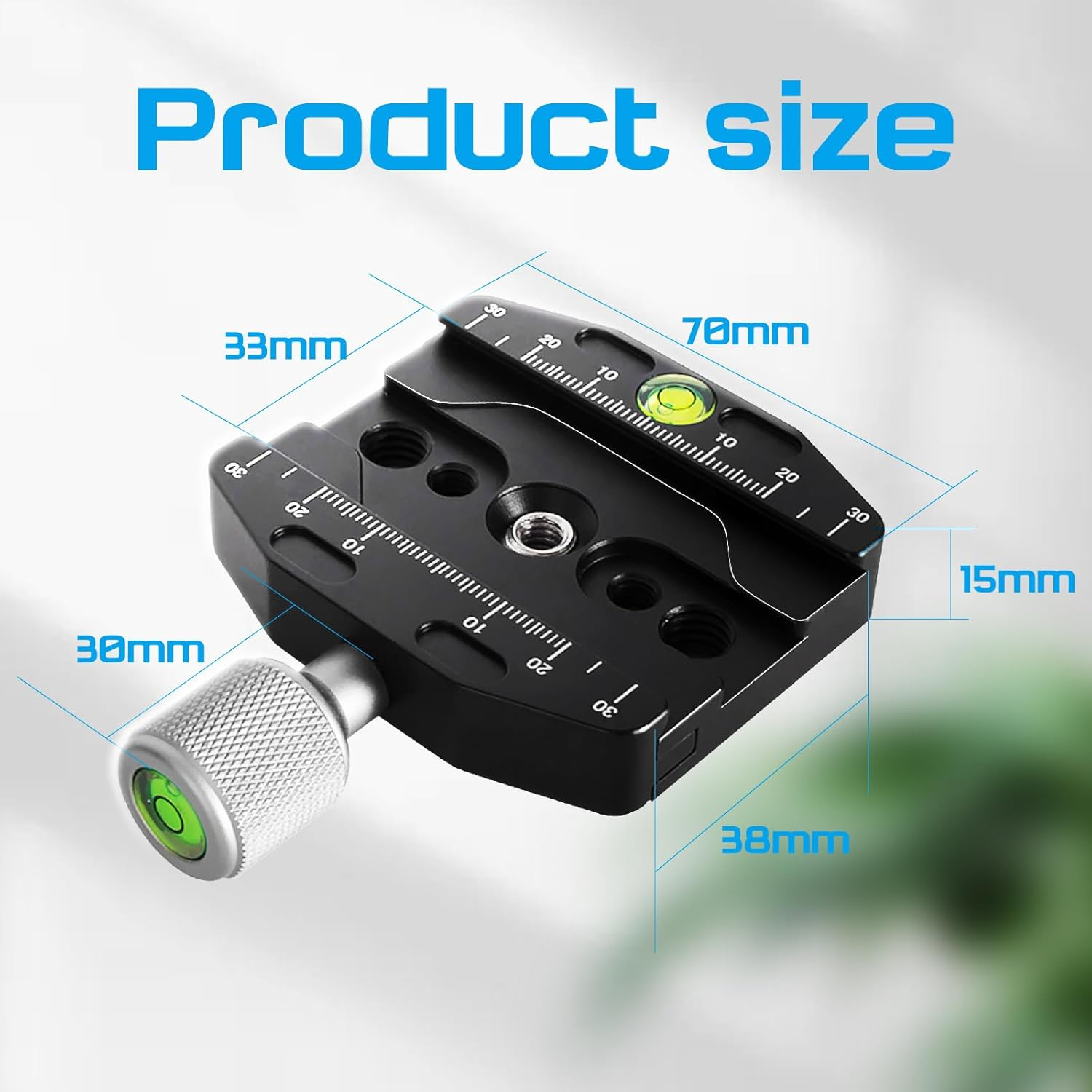 Powerful 70Mm Quick Release Clamp, Professional Replace Adapter Plate for Arca Swiss Camera Tripod and for Manfrotto Rc2 Standard Tripod Ballhead