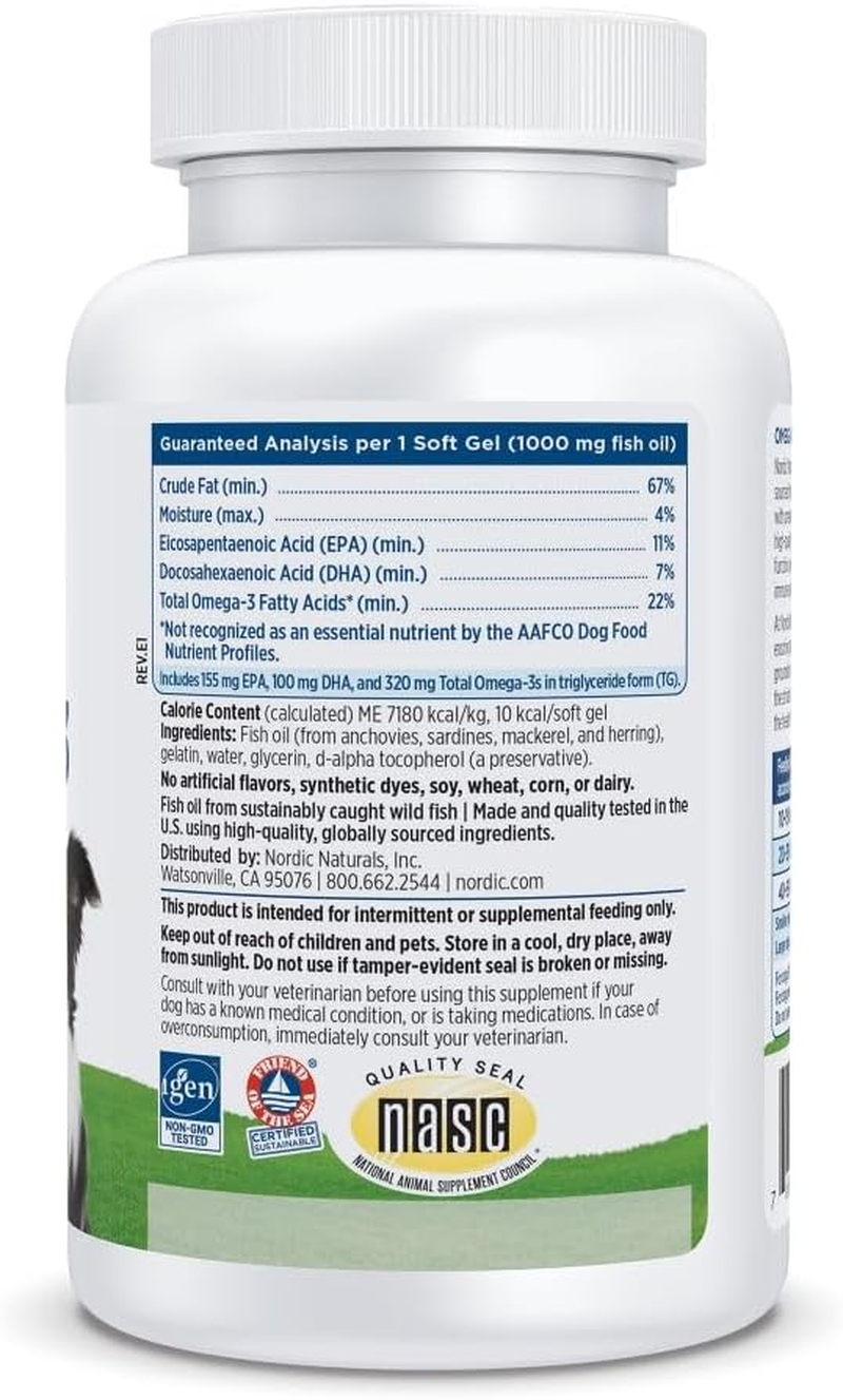 Nordic Naturals Omega-3 Pet, Unflavored - 90 Soft Gels - 330 Mg Omega-3 per Soft Gel - Fish Oil for Dogs with EPA & DHA - Promotes Heart, Skin, Coat, & Immune Health image number 3