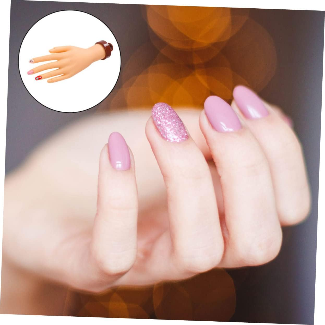 PENIKOKO Realistic Fake Hand Model for Nail Art Practice Flexible Manicure Training Tool with Smooth Surface Reusable Nail Art Practice Hand for Beginners and Professionals image number 5