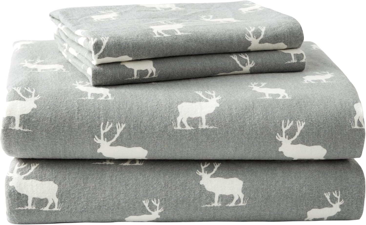 Eddie Bauer - Flannel Collection - Cotton Bedding Sheet Set, Pre-Shrunk & Brushed for Extra Softness, Comfort, and Cozy Feel, King, Elk Grove image number 3