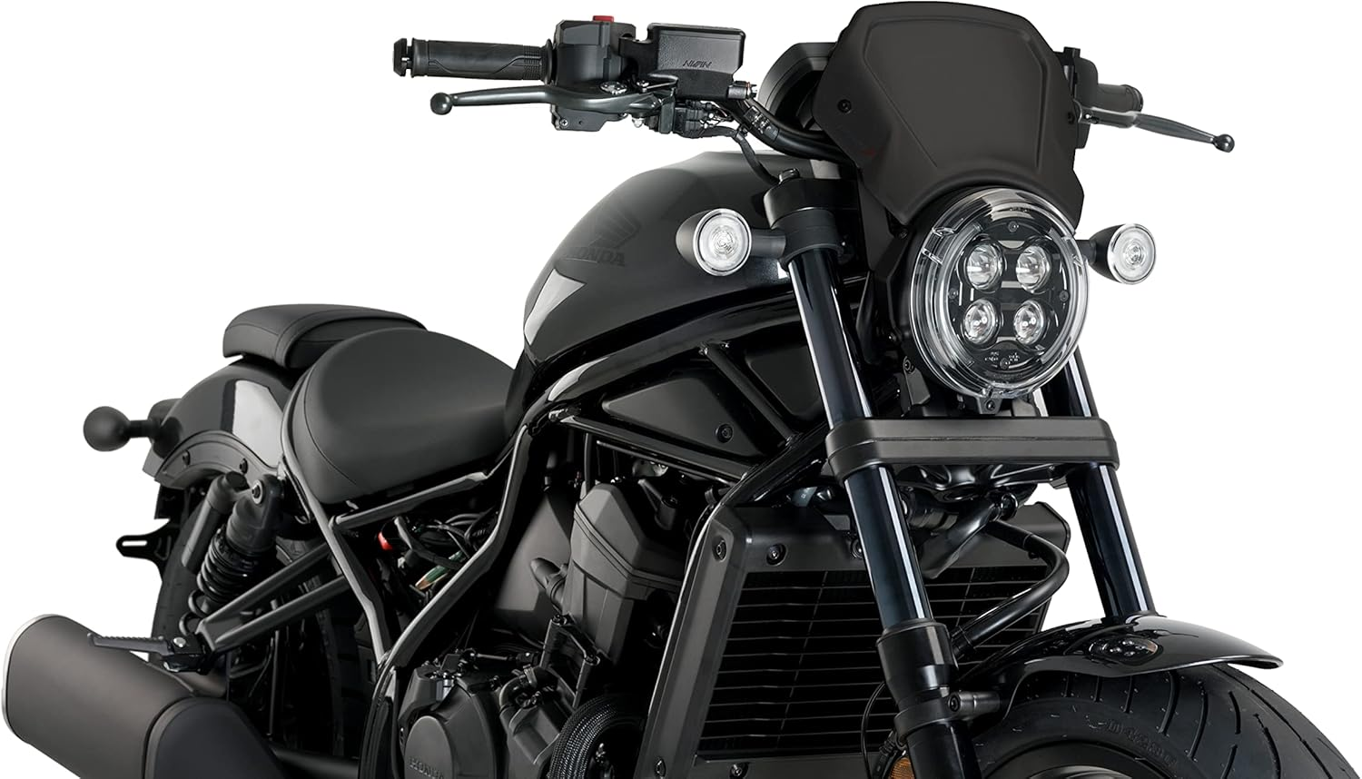 Puig 20822N Aluminium Frontal Plate Black