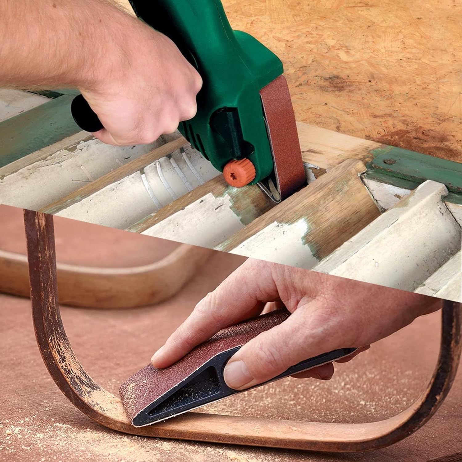 Sruhrak Sanding Belt, 40 X 303 Mm, Pack of 10, 2 X Grain 60/80/120/240/400 Sanding Belt Set, for Sanding, Filing, Sharpening and Rust Removal, Best for Wood image number 2