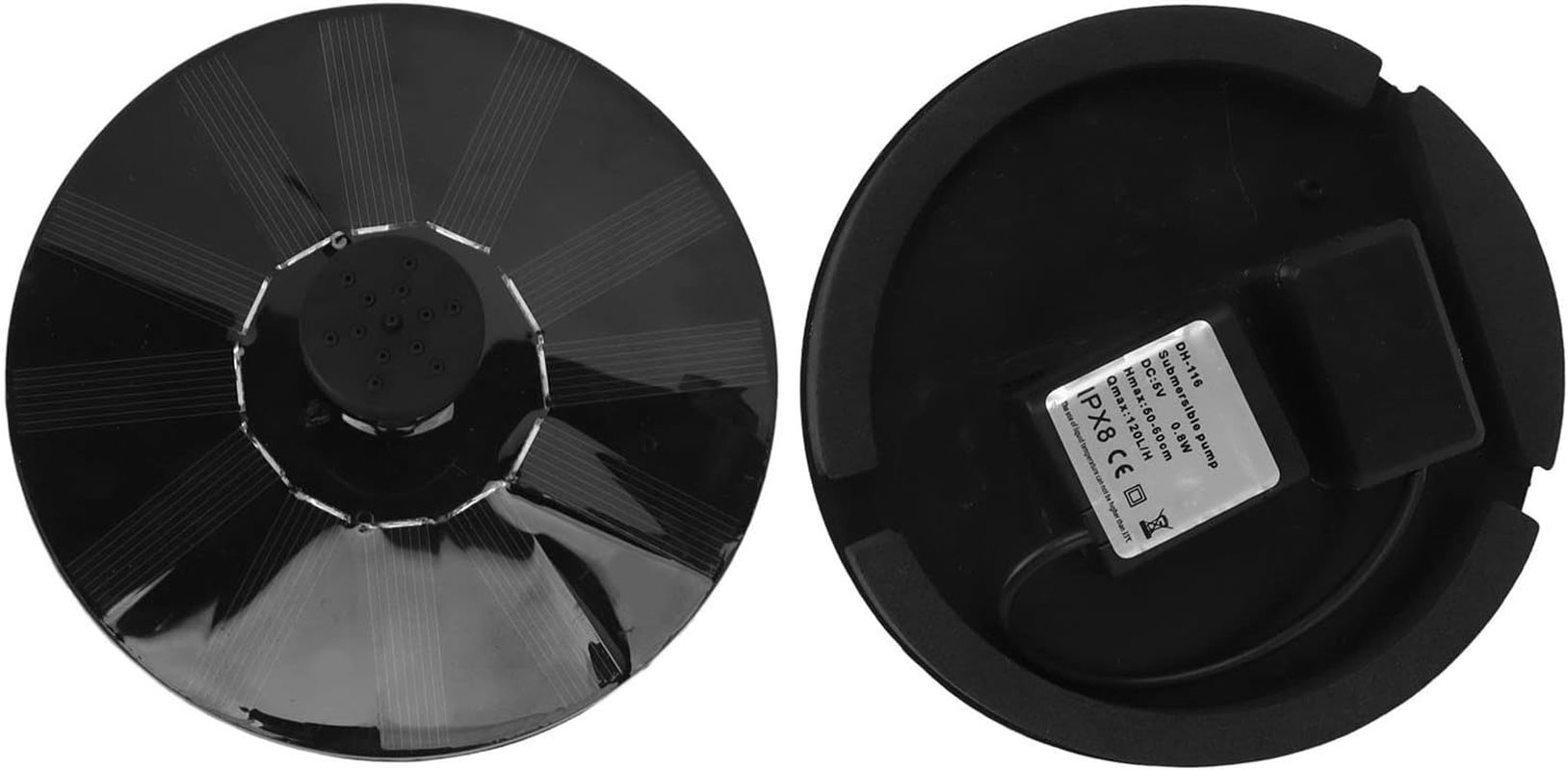 Ejoyous Solar Floating Fountain, 13Cm Diameter, 30-60Cm Spray Height 210L/H Energy-Saving, for Bird Bath/Fish Tank/Small Pond/Garden Decoration with 8 Accessories image number 3