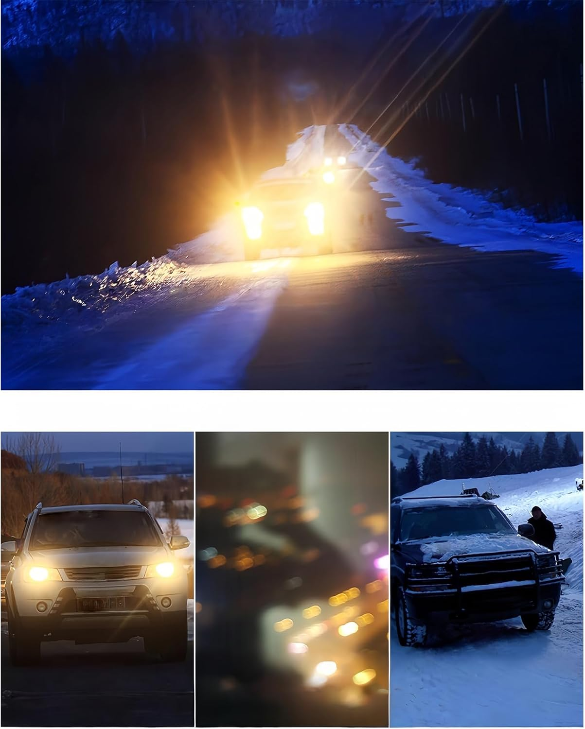 Fizepgo Night Vision Glasses for Driving - Uv400 Protection anti Glare Polarized Goggles,Night Vision Driving Glasses,For Men Women Blocking Eye Safety Computer Fishing Game