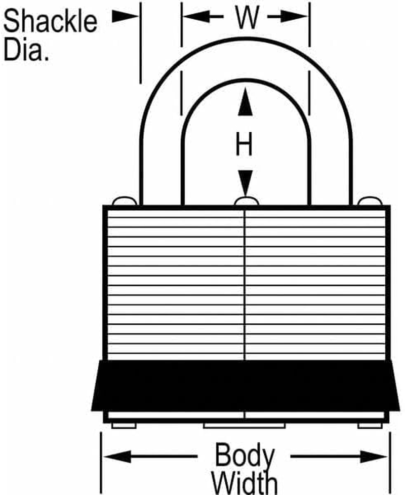 Master Lock 5DLF Outdoor Padlock with Key, 1 Pack, Silver