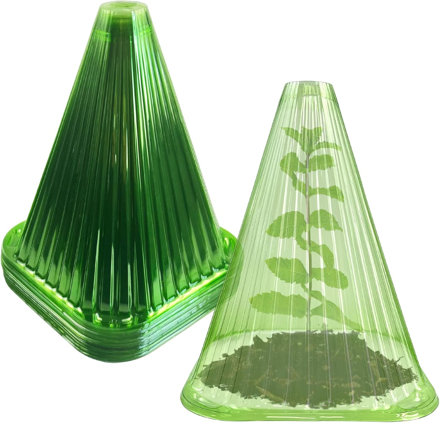 Foxtell 30 Pack Garden Cloches for Plants, 7.7" D X 8.7" H Reusable Plant Bell Cover,Protects Plants from Birds, Frost