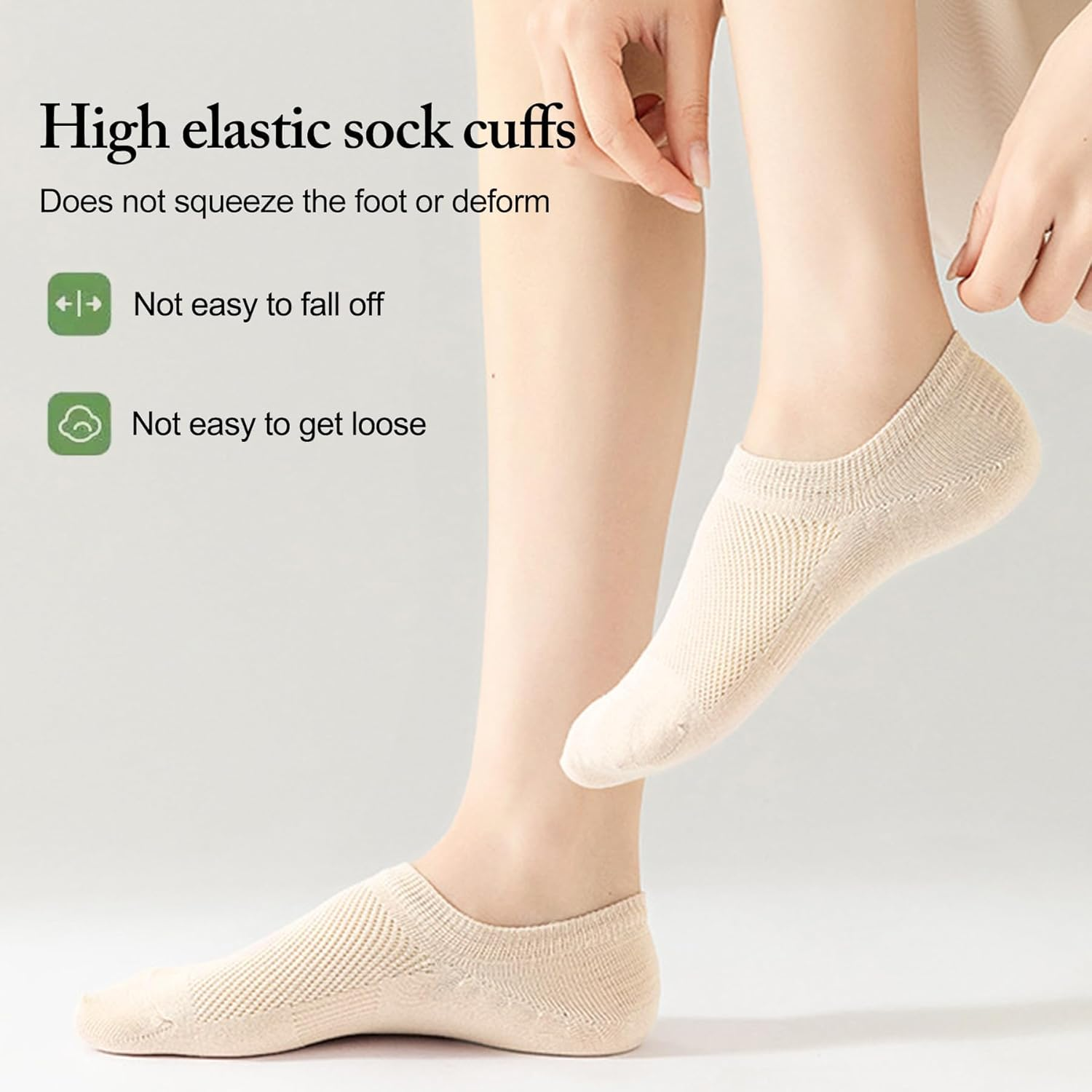 Women'S No-Show Socks &mdash; Summer Cotton Mesh Breathable Anti-Slip Soft Wicking Invisible Socks 6PCS Comfortable Fit for Loafer Flats image number 3