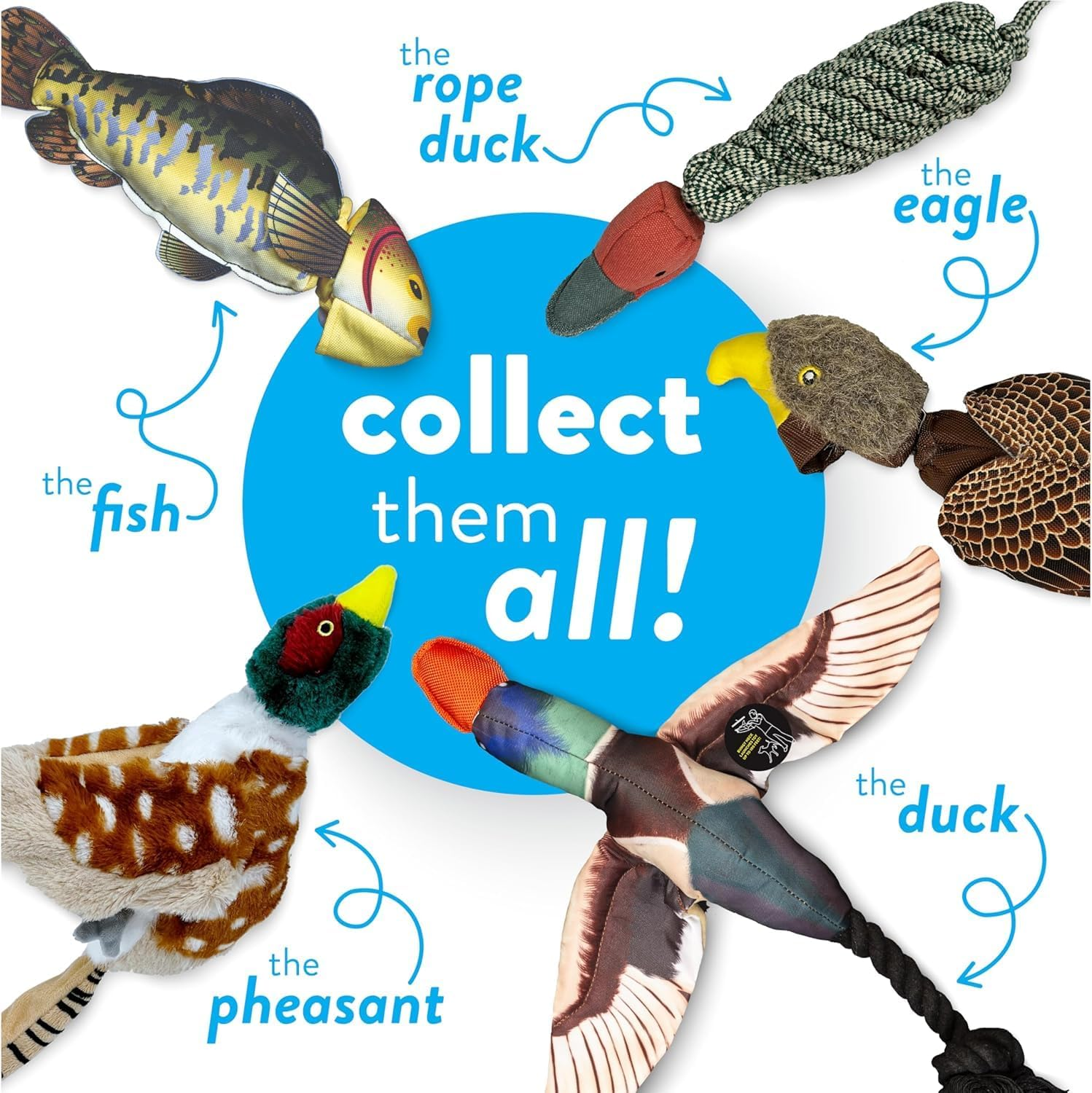 Spunky Pup Fly and Fetch Fish Squeak Dog Toy image number 5