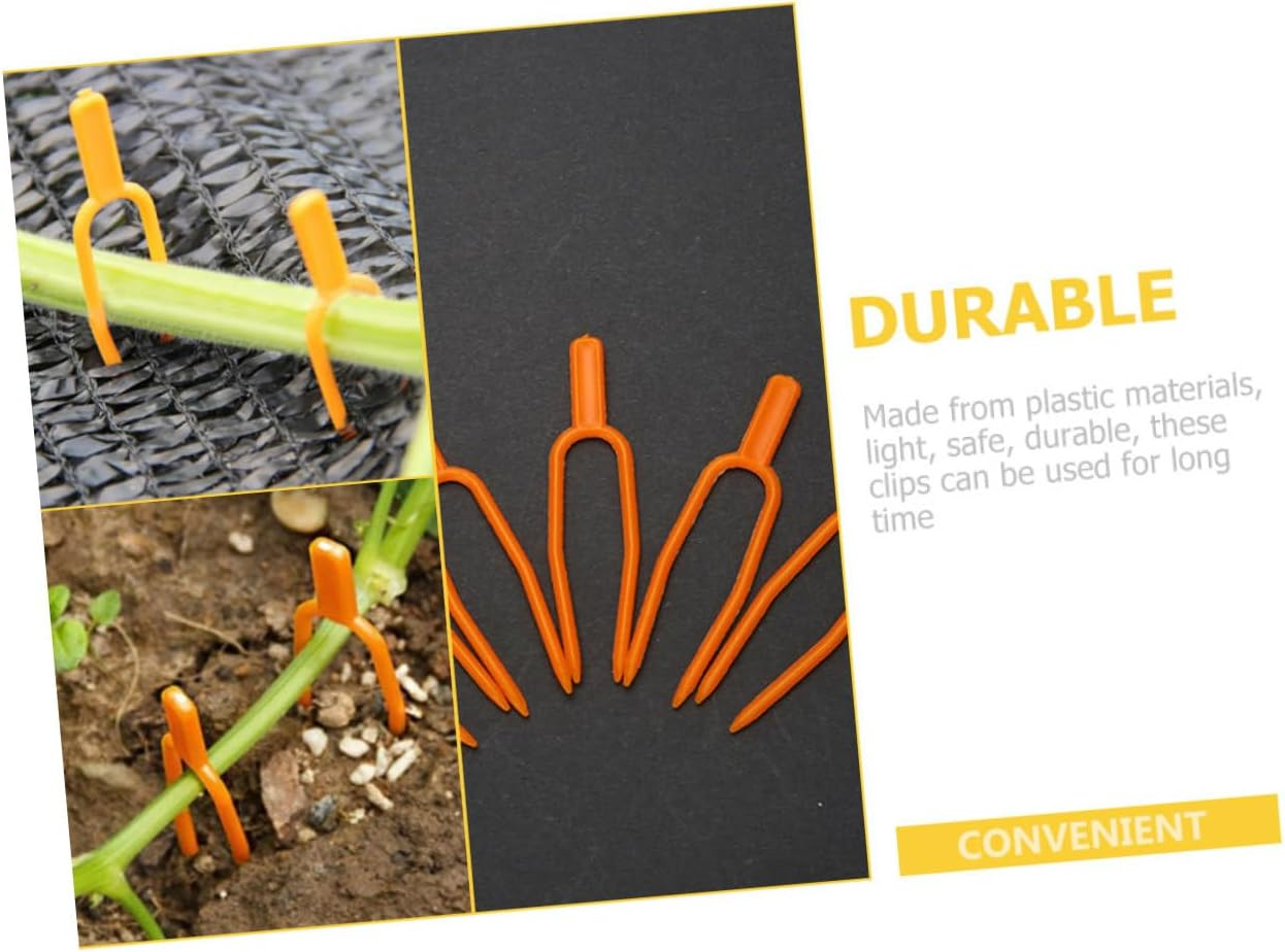 SEWOART 400Pcs Plant Fixing Clips Stolons Fastening Vines Clamps for Gardening Reusable Press Clips for Strawberries and Climbing Plants image number 2