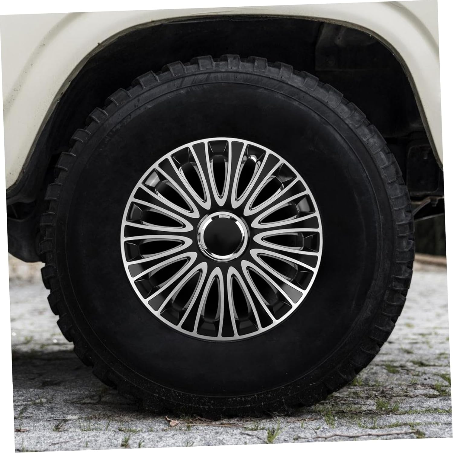 Zerodeko 1Pcs Automotive Wheel Hub Covers Car Wheel Decorative Caps Easy Installation Material Chic Design Compatible Vehicles image number 2