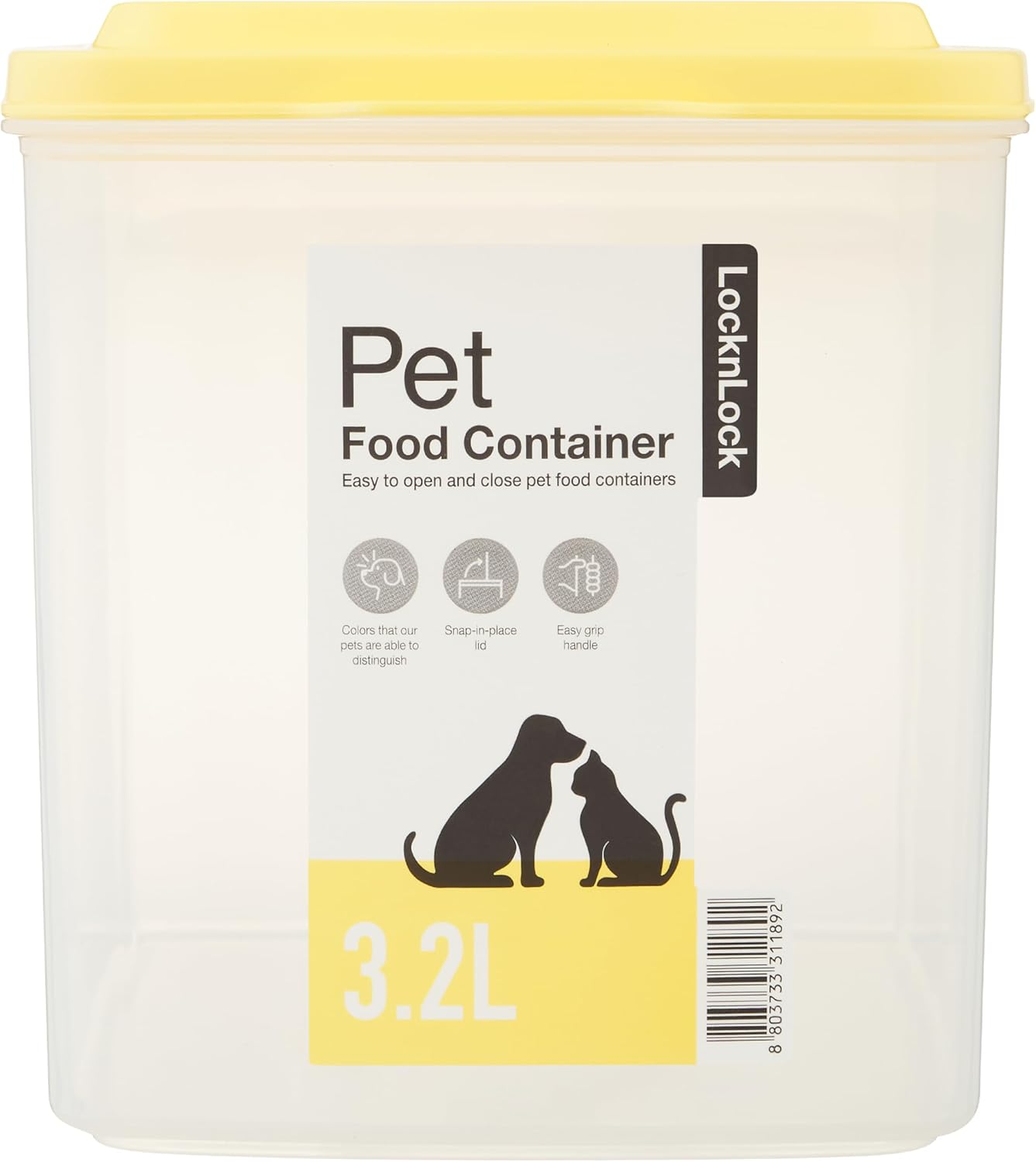 Locknlock Flip Top Pet Food Storage Container, 3.2 Litre Capacity image number 1