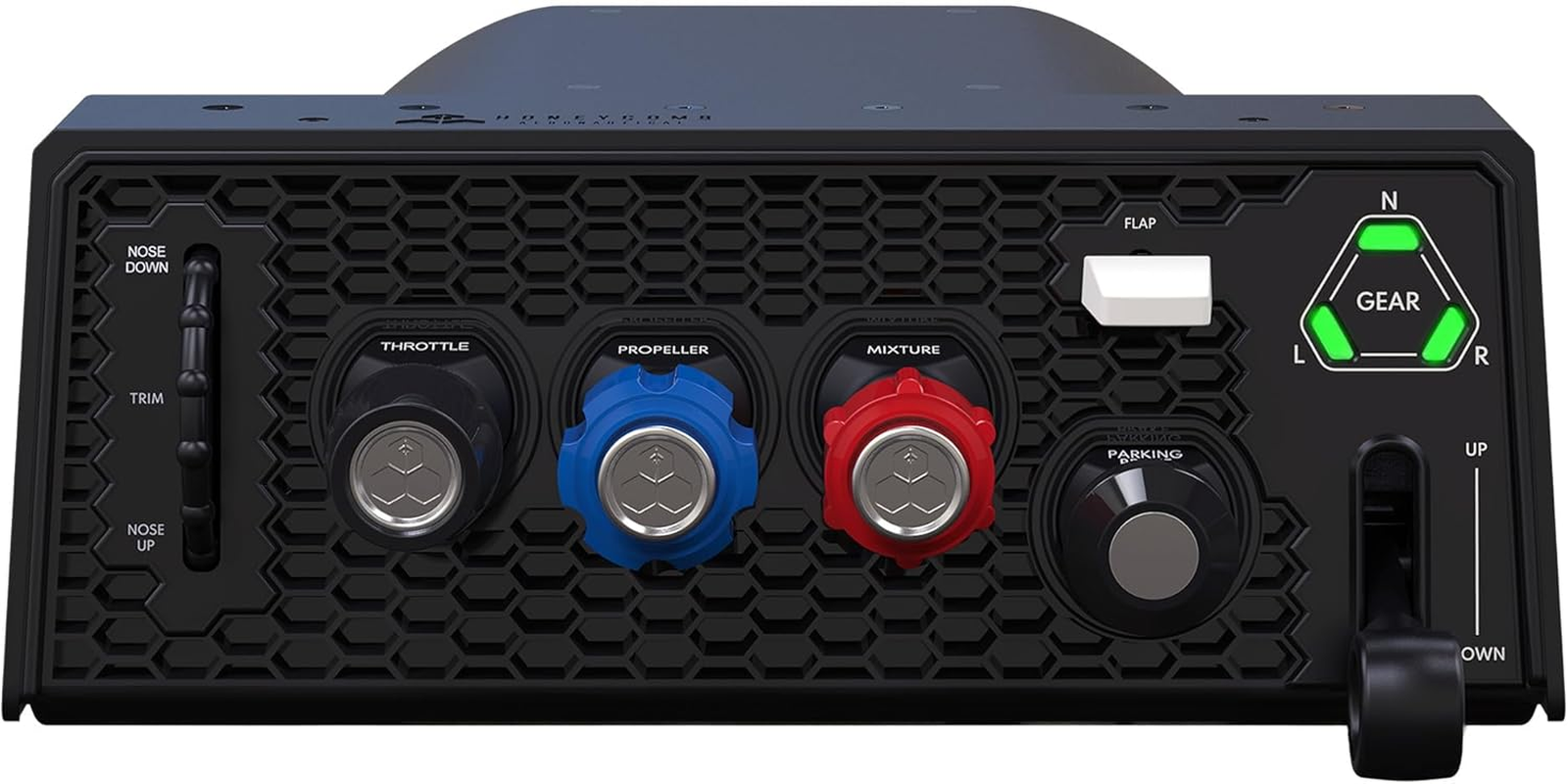 Honeycomb Sierra TPM Module - GA Throttle Quadrant for Flight Simulation, Metal Vernier Axes, Advanced Flight Controls - Trim Wheel & Parking Brake, Compatible with MSFS 2024/2020 for PC & Mac