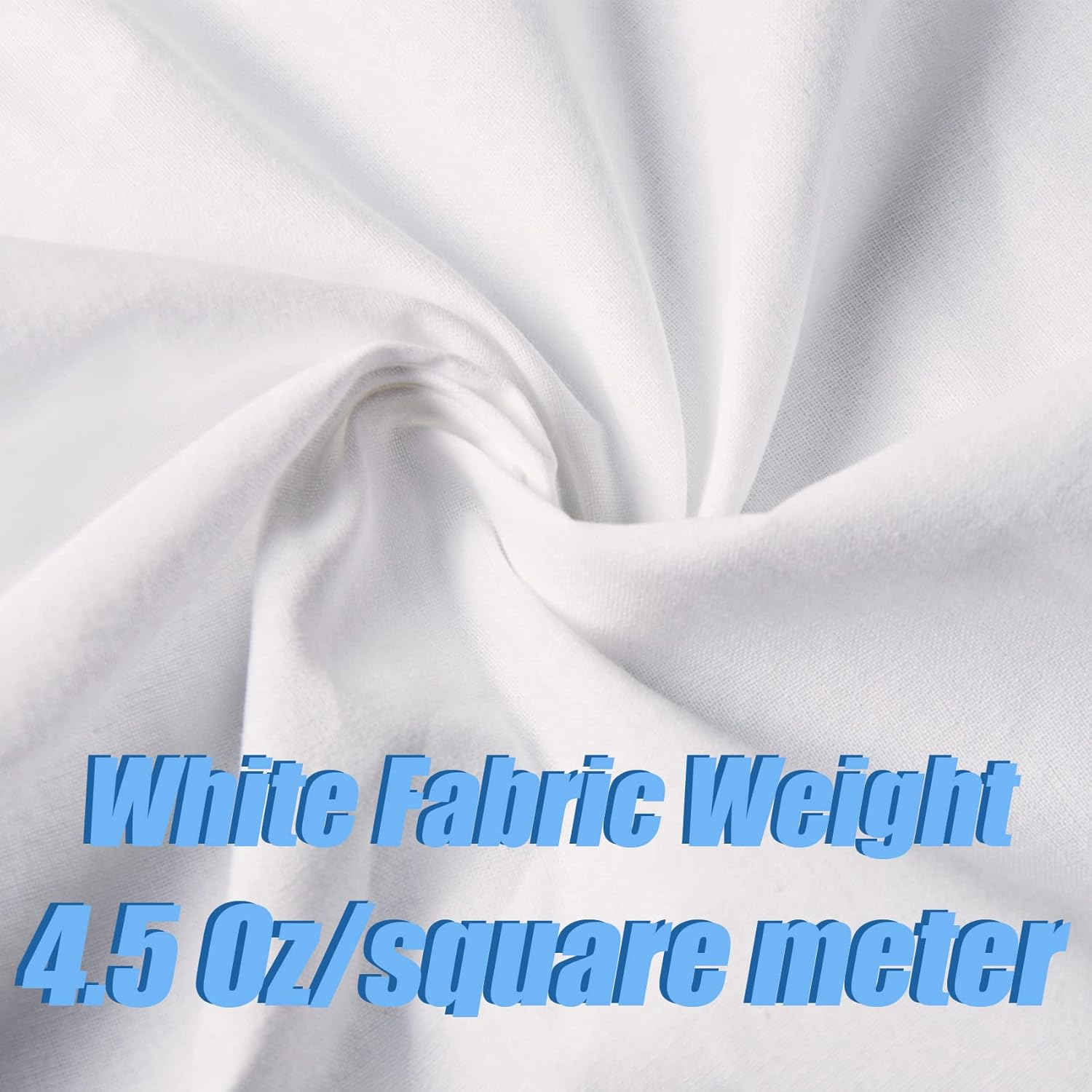 2 Yard White Cotton Fabric,Natural Cotton Poplin Fabric by the Yard,White Fabric,59 Inches Wide 100% Cotton Fabric,Soft Embroidery Muslin Quilting Fabric Material for Sewing Material Apparel Cloth image number 6