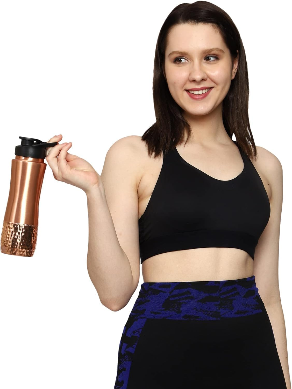Healthgoodsau - Pure Copper Water Bottle with Sipper for Ayurvedic Health Benefit, 900 Ml Capacity, Perfect for Gym, Office and Home image number 1