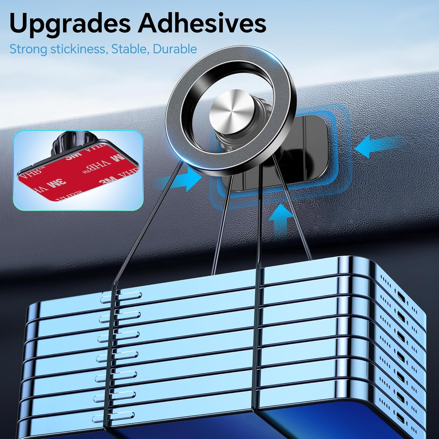 For Magsafe Car Mount [20X N55 Magnets] Magnetic Phone Holder Car Mount Mobile Phone Holder for Car Accessories[360&deg; Adjustable ] Car Phone Holder for Iphone 17 Air 16 15 14 13 12 Google Pixel