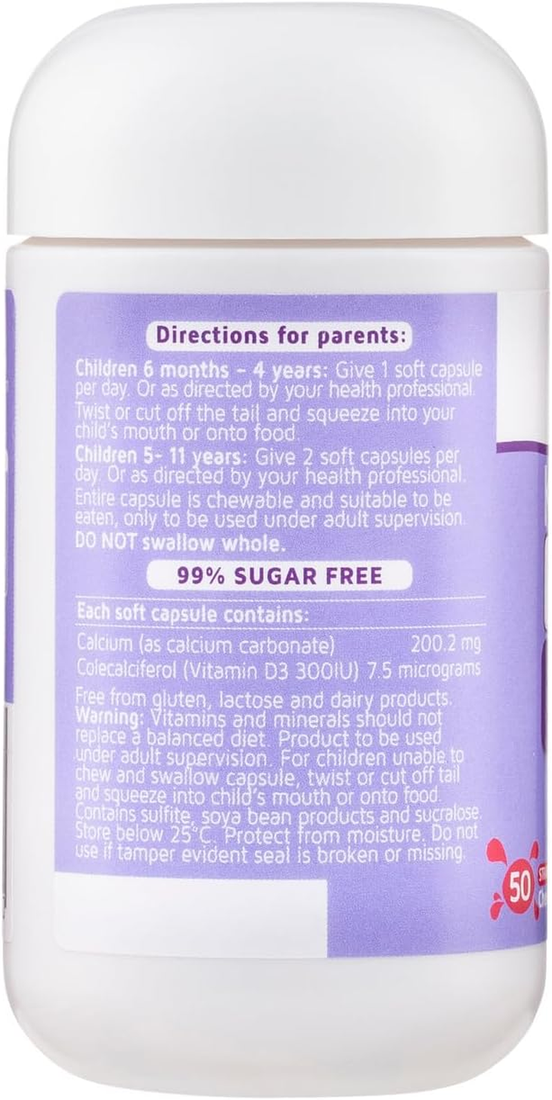Nature'S Way Kids Smart Bursts Calcium and Vitamin D3 50 Capsules image number 2