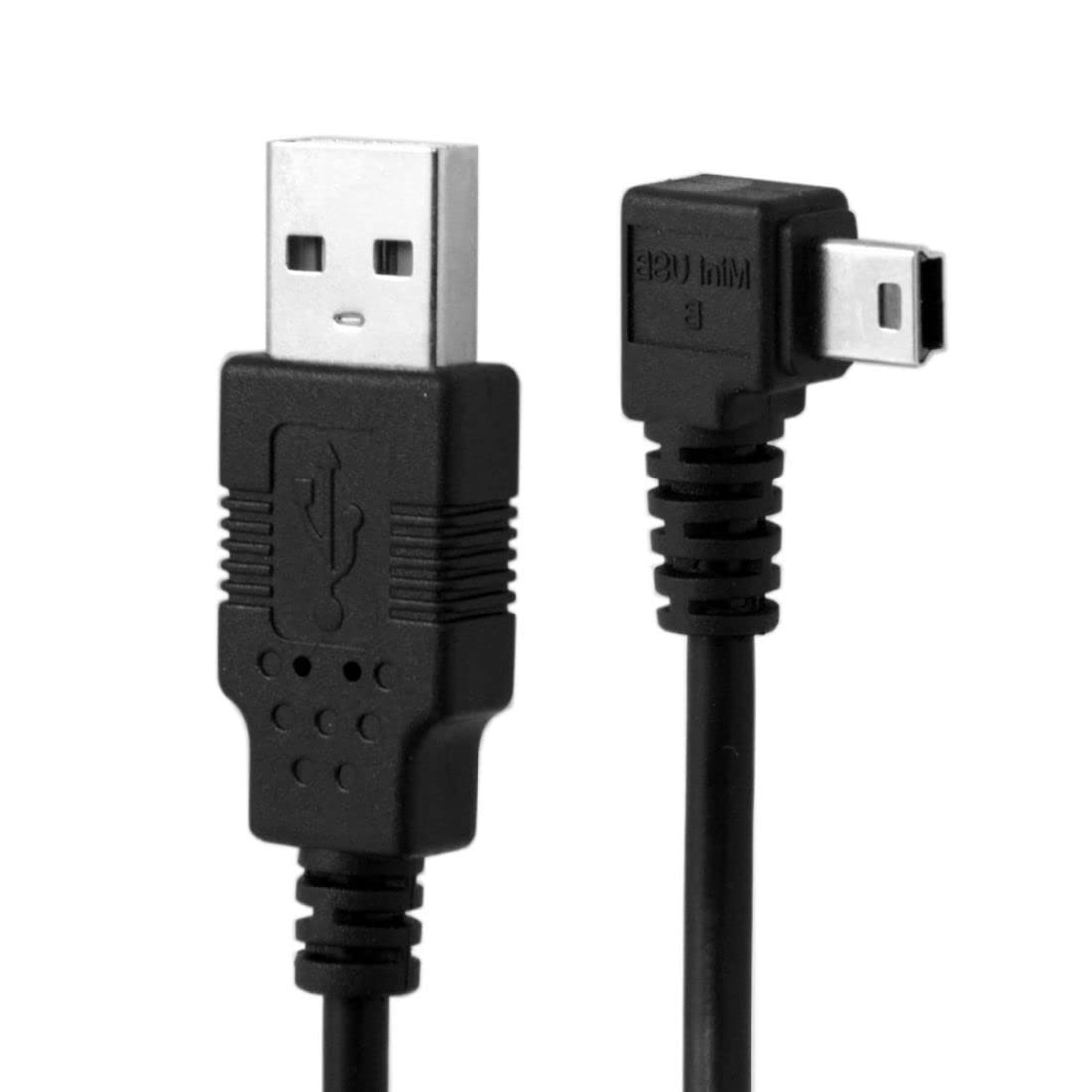 Chenyang Mini USB Cable USB 2.0 to Mini USB-B 5Pin 90 Degree down Angled Extension Data Cable 0.5M