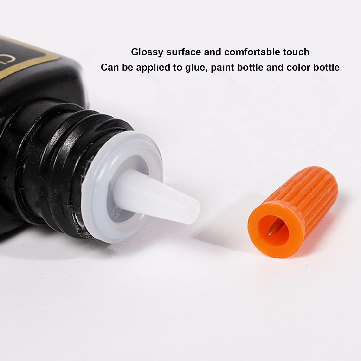 Ejoyous 20PCS ABS Eyelash Glue Bottle Nozzles (0.9X0.5In/22X13Mm) Sealed Dustproof, Sturdy Durable, Fits Eyelash Glue/Pigment/Color Bottles, Nail Art/Eyelash Extension Accessory image number 3