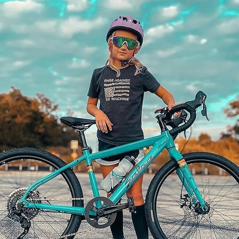 Youth Baseball Sunglasses for Boys Girls Age 6-12 Softball Cycling Sports Sunglasses for Kids Lightweight Frame - Blue image number 4