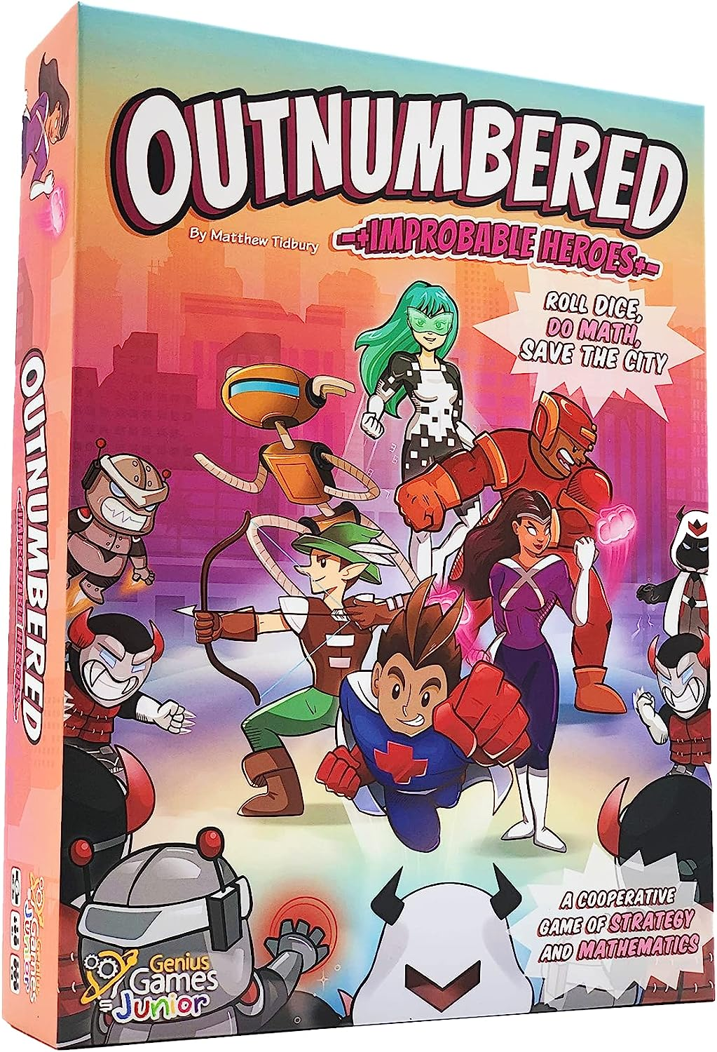 Genius Games Outnumbered: Improbable Heroes | Cooperative Superhero Math Game | 1-6 Players | Ages 10+ image number 5