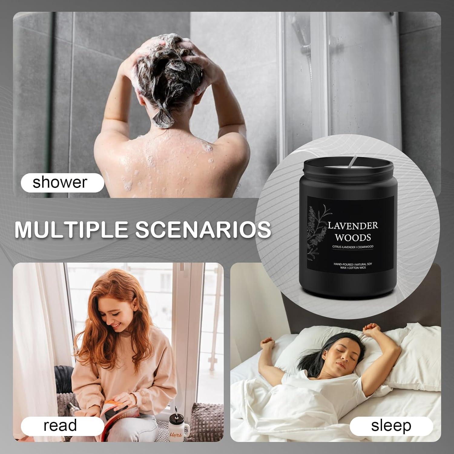 Scented Candle Gifts for Men 200G Soy Candles Relaxation, Aromatherapy, Home Decor & Gifts for Women Birthday, Valentine, Christmas, Anniversary Aromatherapy Present image number 1