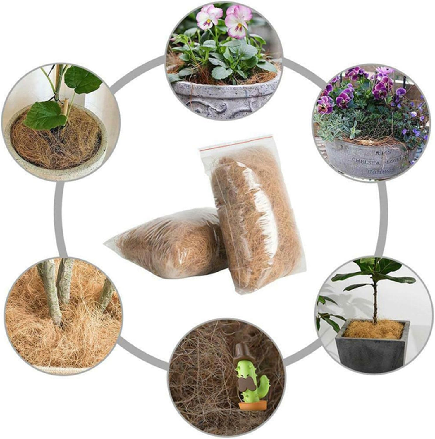 Generic 500G Natural Coconut Husk Fiber Orchids Protect Plants Ph-Balanced Supplies image number 5