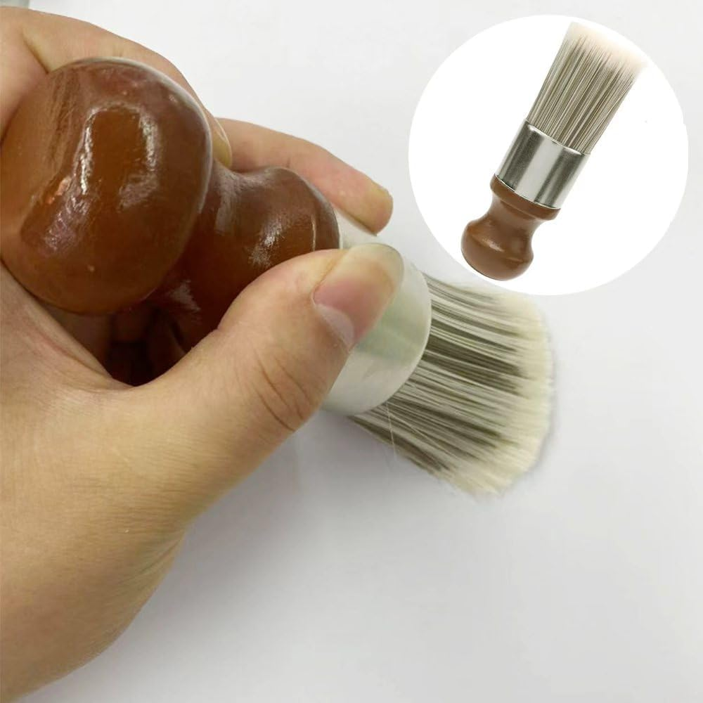 2 Pieces Leather Furniture Salve Brush, Durable Wood and Leather Care Too, Wood Salve Brush Set for Furniture, Shoes, Headlights, Car Interiors image number 2