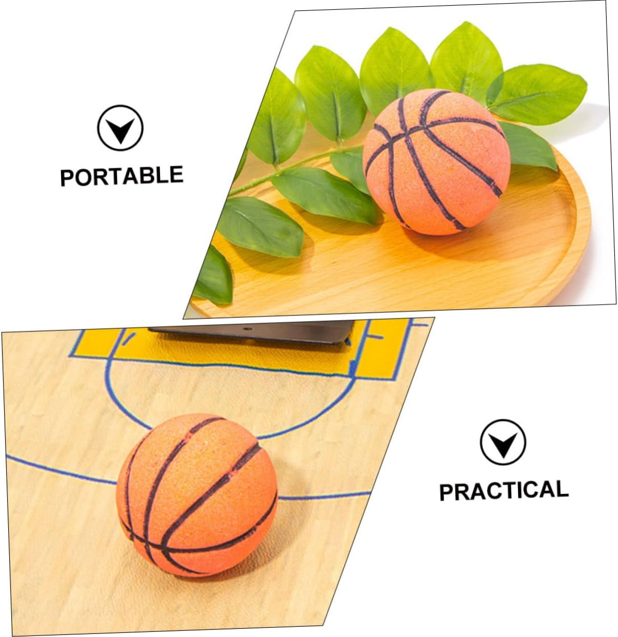 Beavorty Bath Set Bathing Balls Natural Sea Salt Pcs Basketball Shape Boys and Girls Bubble Bath Salt image number 3