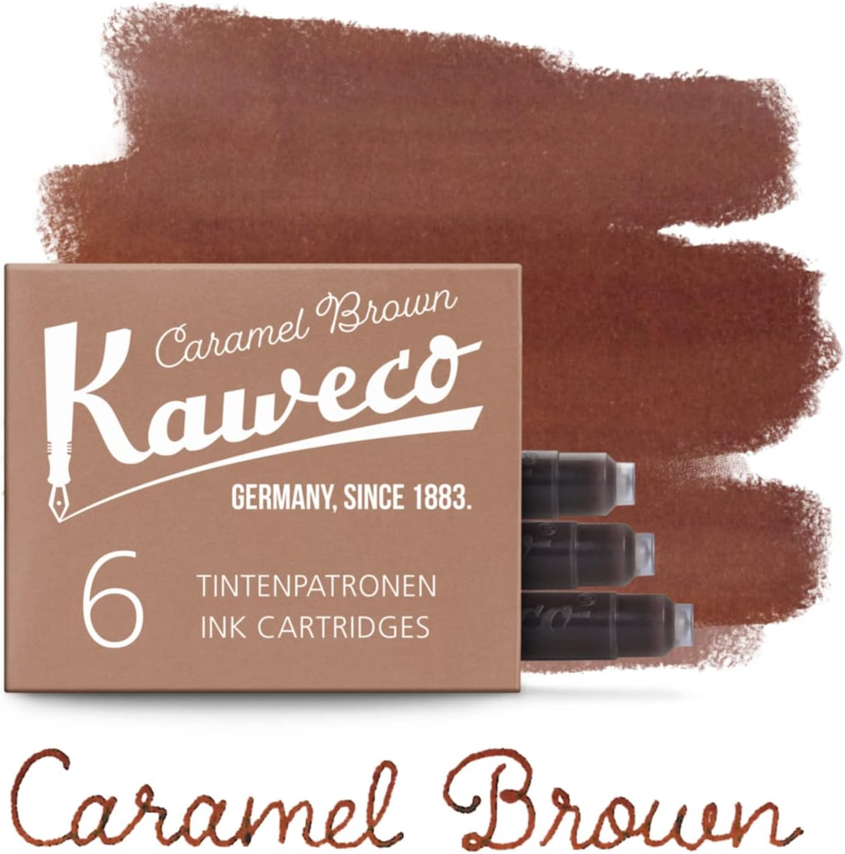 Kaweco Fountain Pen Ink Cartridges 1 Ml, Caramel Brown (Pack of 6) image number 2