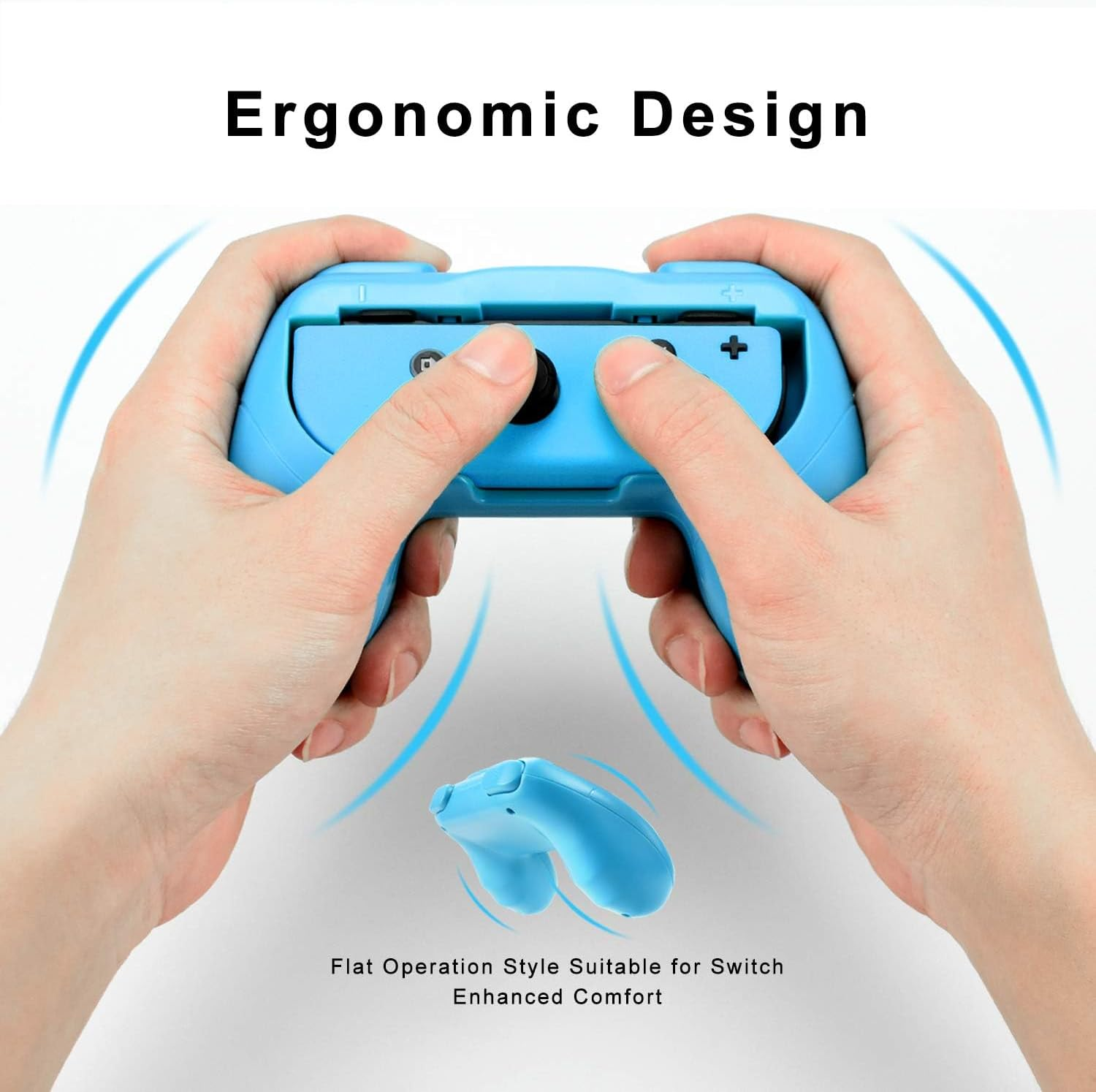 T Tersely Grips for Nintendo Switch Joycon Controller 2 Pack - Game Accessories Joy-Con Handheld Joystick Remote Control Holder Joy Con Kit| NOT for Switch 2 (Blue+Red)