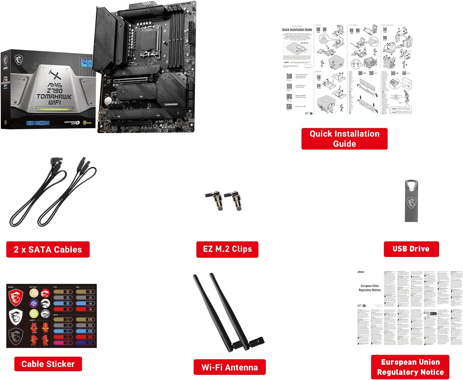 MSI S1700 ATX MAG Z790 TOMAHAWK WIFI DDR5 Motherboard image number 2