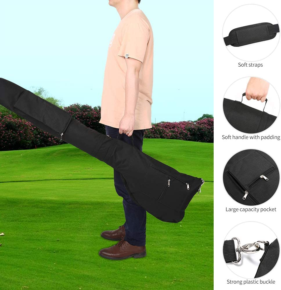 Golf Lightweight Carry Bag, Sunday Golf Bag, Golf Travel Bag for 8-10 Golf Clubs Thick Waterproof Durable Foldable Carrier Case for Men & Women image number 1