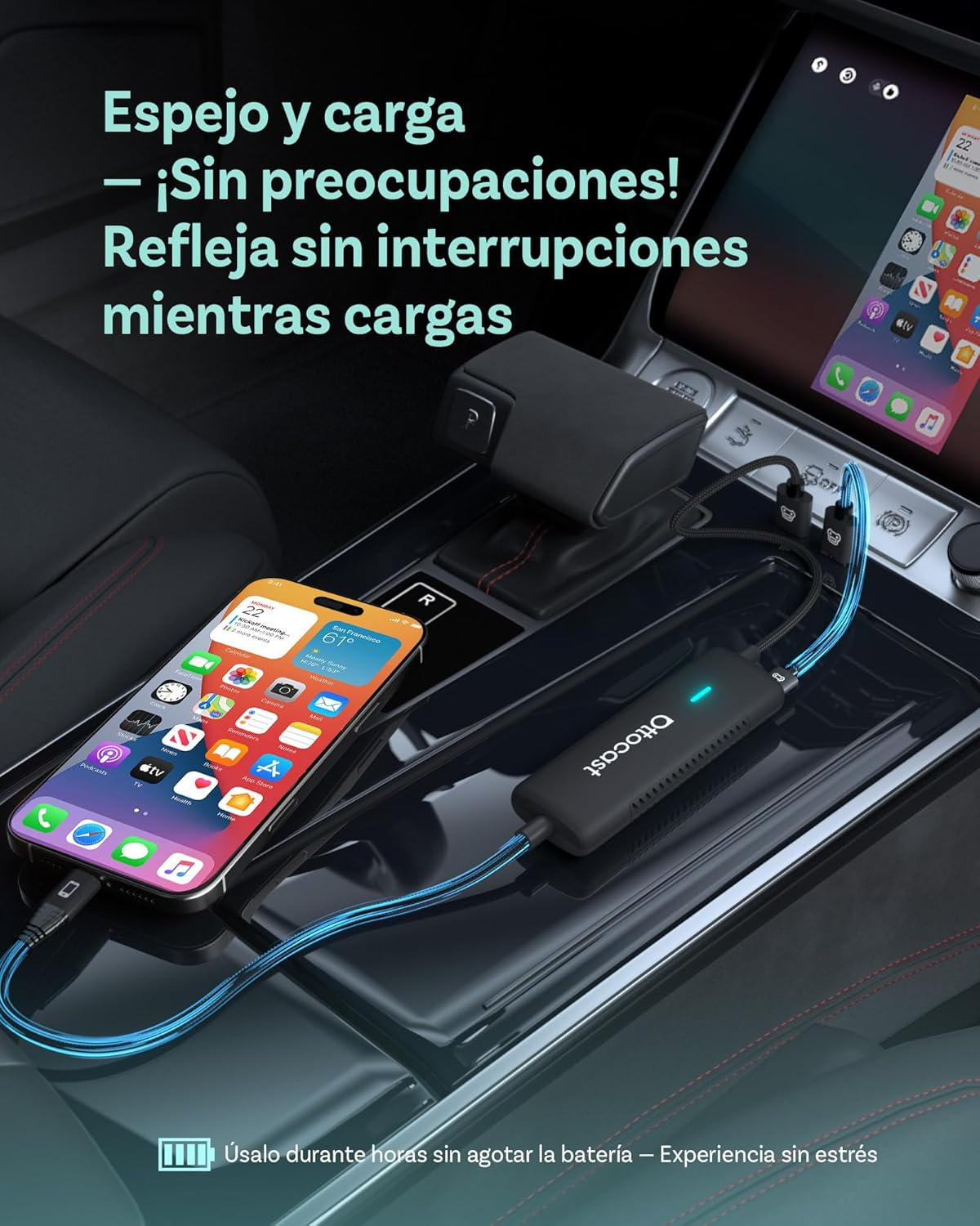 Ottocast Mirror Touch - Wireless Carplay & Bi-Directional Phone Mirroring Adapter - Dual Mode, Plug & Play Upgrade for Factory Wired Cars (2016+) image number 6