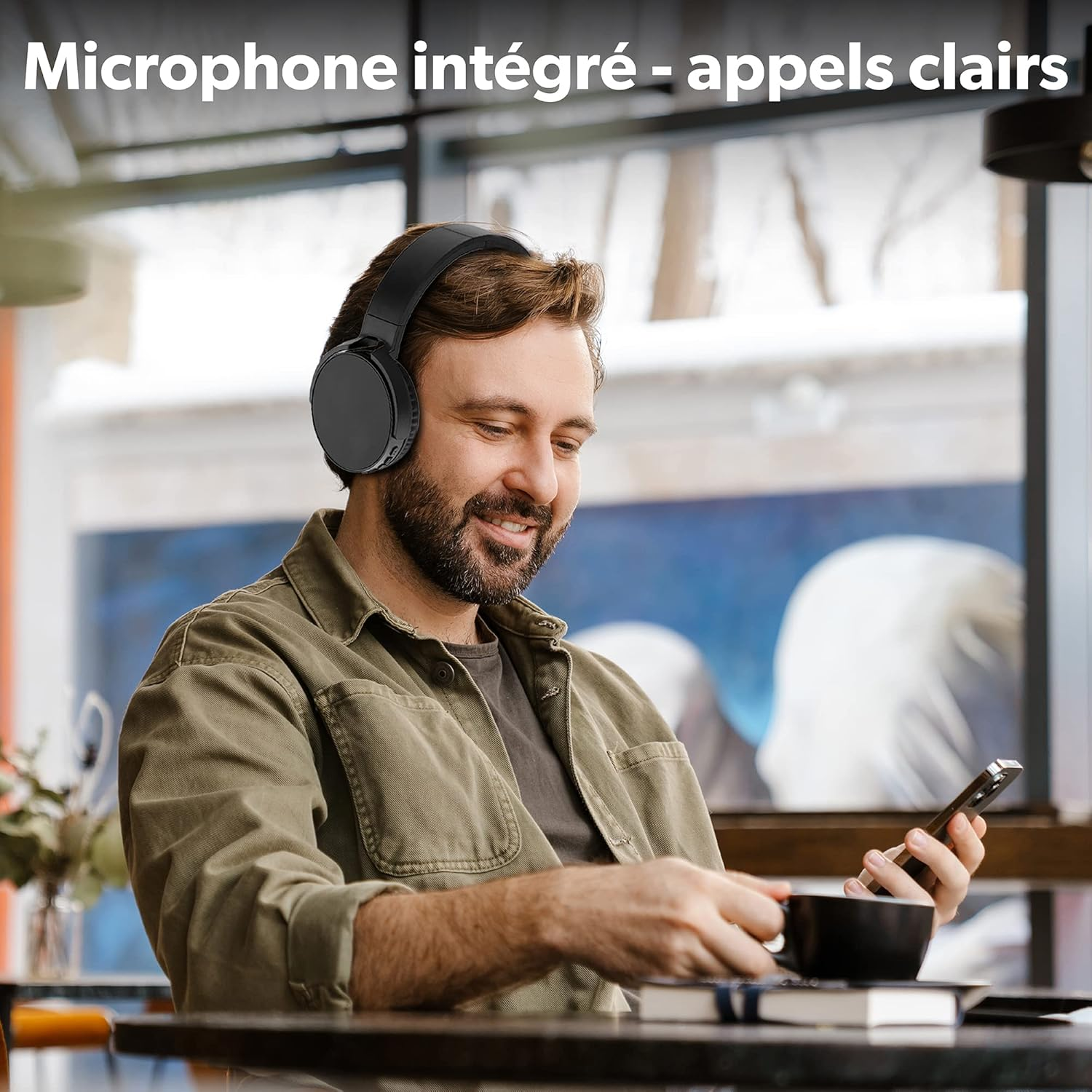 T'NB Bluetooth 5.0 Wireless Headphones, up to 8 Hours Playtime, Foldable, Adjustable, Jack, Lightweight and Comfortable, Over-Ear Headphones, Built-In Microphone, Built-In Controls image number 6