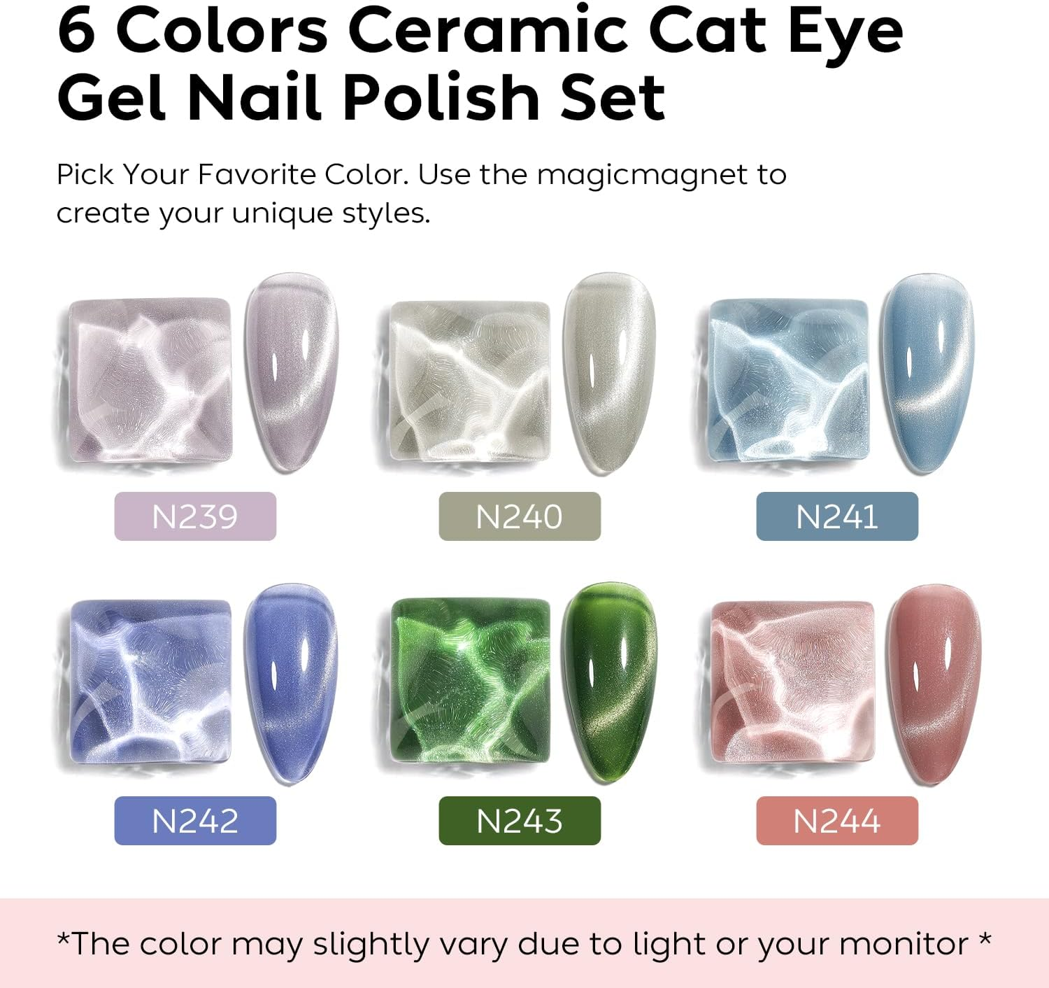 Nicedeco Gel Nail Polish 6 Pcs 8Ml Soak off LED U V Kit-31 Cruelty-Free & Vegan image number 1