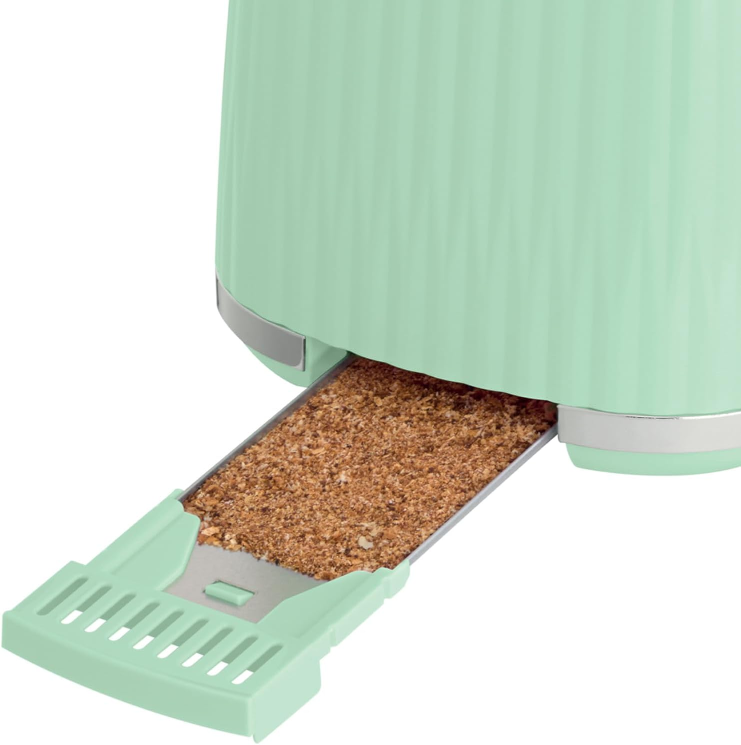 Russell Hobbs Eden 2-Slice Toaster (6 Browning Settings, Elevated Lift Function, Frozen Functions, Reheat, Cancel, 800W Removable Tray, Pistachios) 27374 - Pistachio image number 3