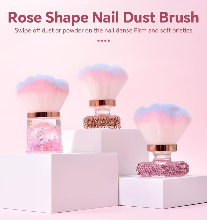 Rolabling Nail Dust Brush Nail Art Dust Cleaner for Acrylic Nails Dust Brush for Nails Nail Art Manicure Dust Cleaner Brush for Nail Clipping Cleaning Makeup Brush Tools (8) image number 5