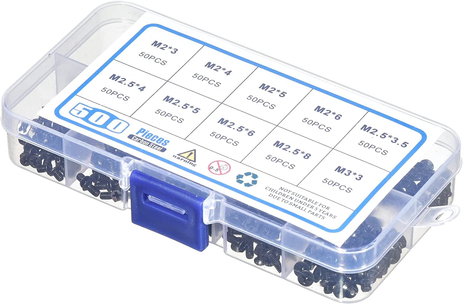 Yenghome 498 Pcs M2 M2.5 M3 Notebook Computer Laptop Screws Repair Replacement Kit,Flat Head PC Screw Assortment,Countersunk Repair Accessory image number 5