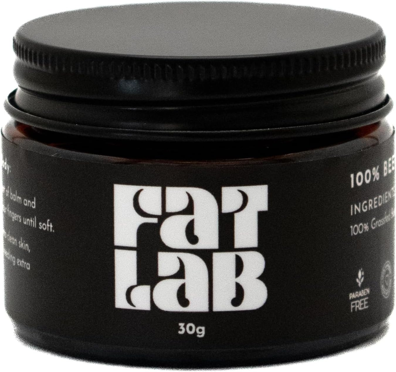 Beef Tallow for Skin | Pure Grass Fed Beef Tallow Moisturiser, Deep Hydrating, Anti-Inflammatory, Non-Comedogenic | Fat Lab Tallow (30G) image number 6