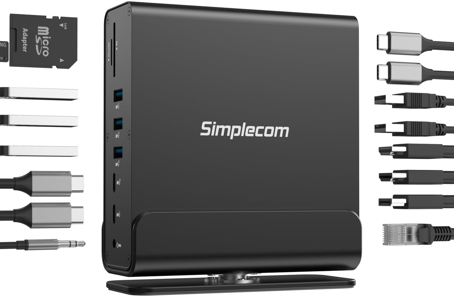 Simplecom CHT815 15-In-1 USB-C 4K Triple Display MST Docking Station with Dual HDMI DP image number 5