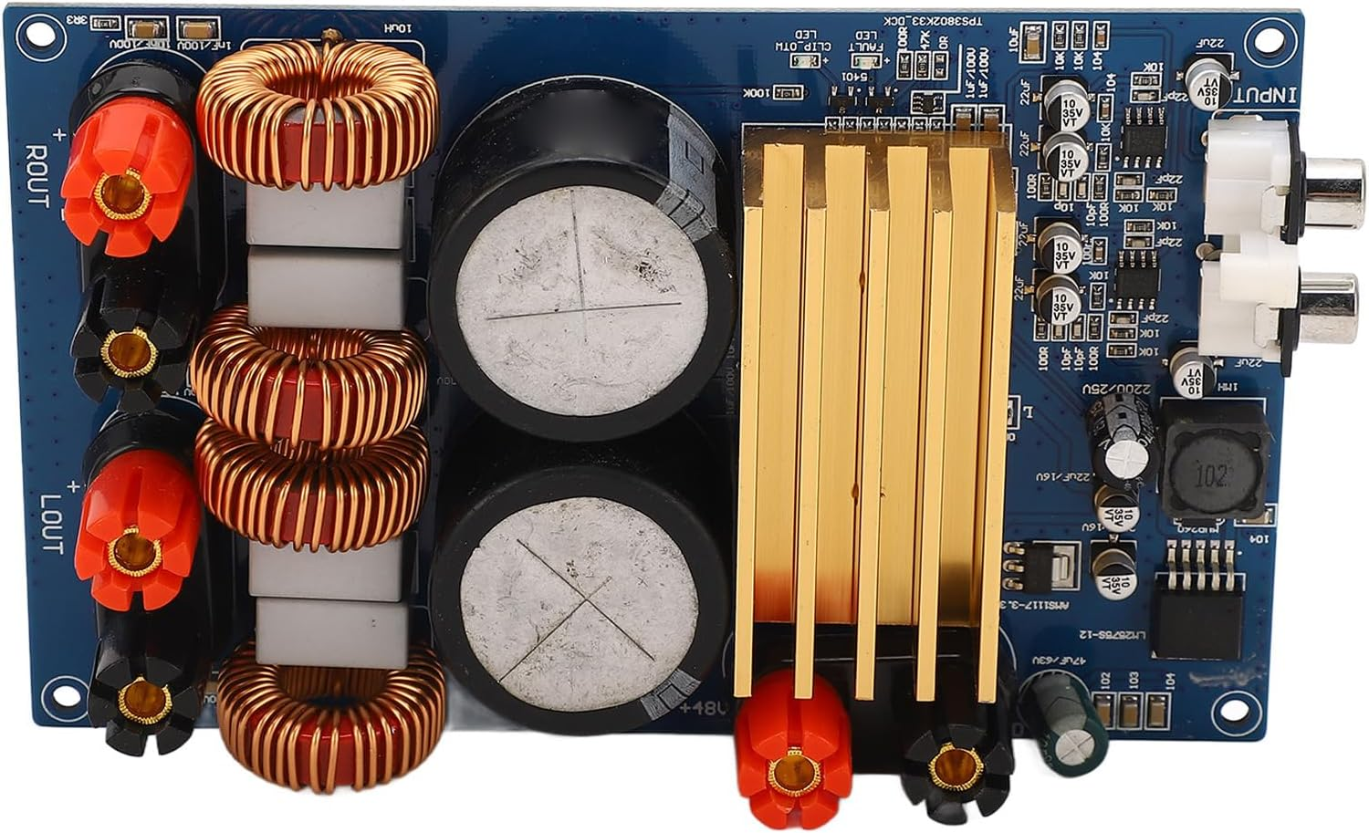 EVTSCAN Amplifier Board TPA3255 300W plus 300W Class D Digital Amplifier Audio Board, for Home Theater DC48V image number 3